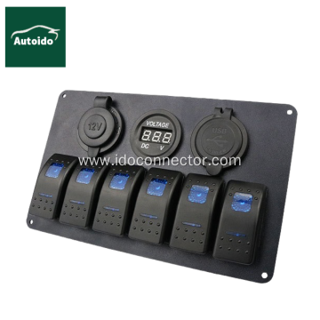 5 Gang Rocker Switch Panel for Car Boat